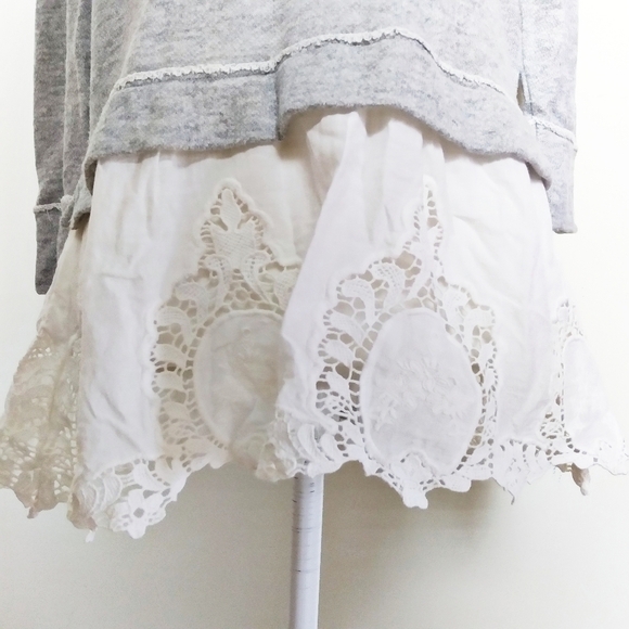 Anthro Postmark Heather Gray 3/4 Sleeve Blouse XS - Picture 7 of 10